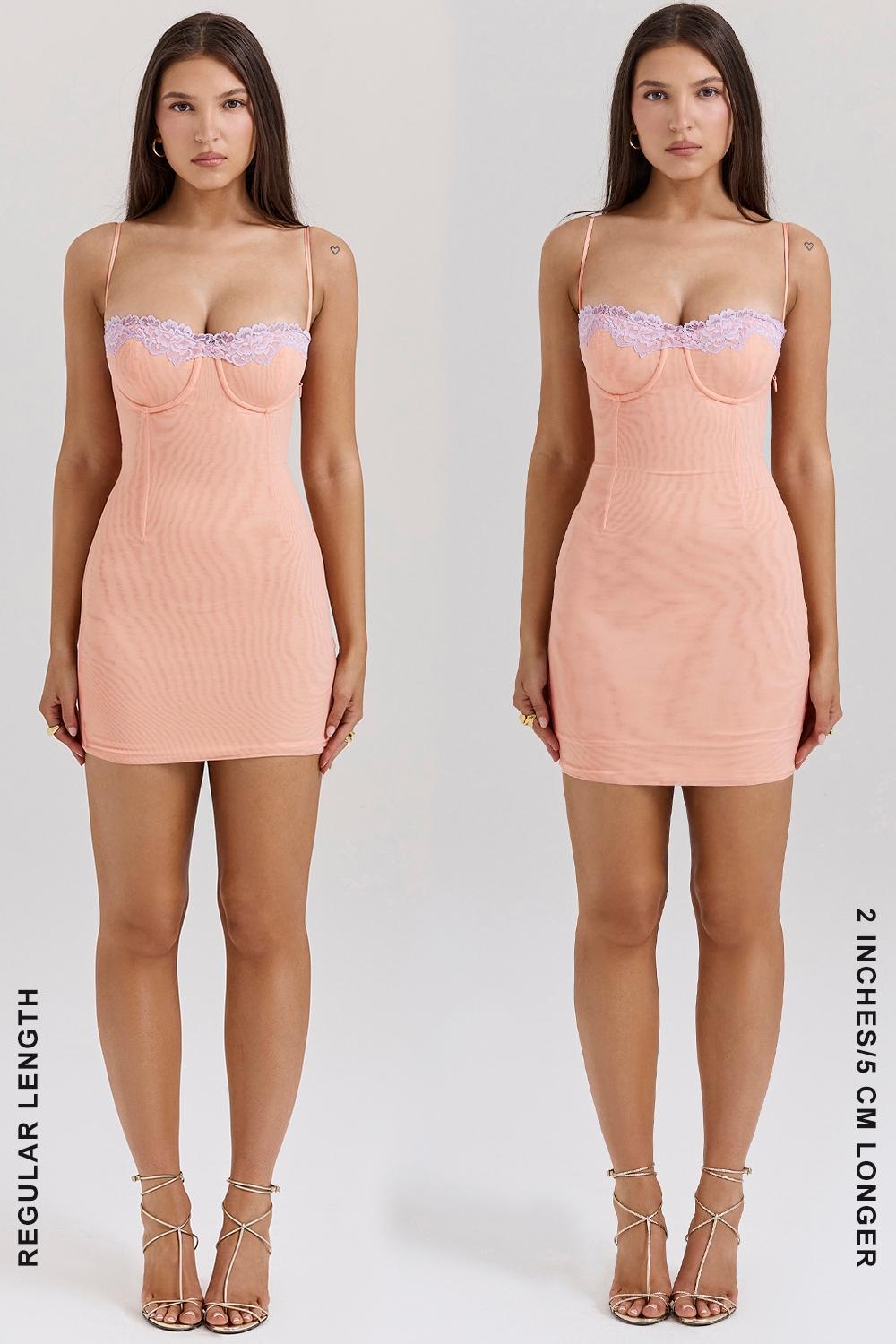 Harper Sorbet Lace Trimmed Mini Dress Product Image