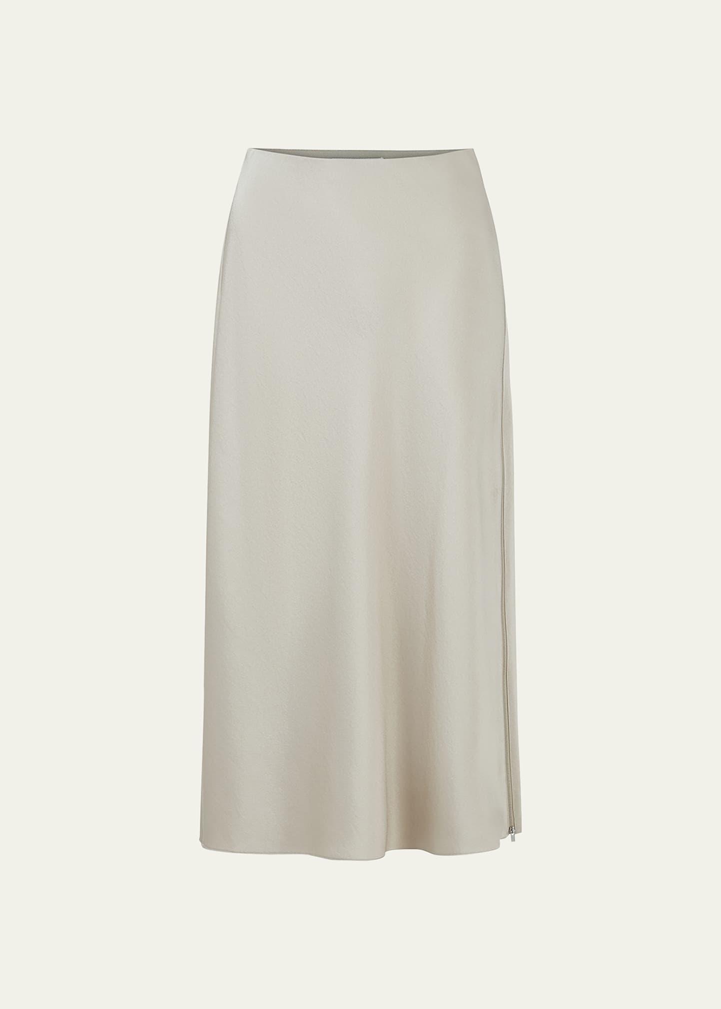 Vince Side Zip Detail Satin Slip Skirt product image