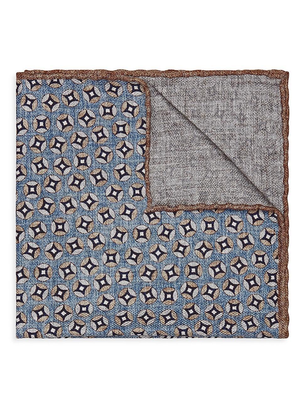 Mens Silk Pocket Square with Pattern Product Image