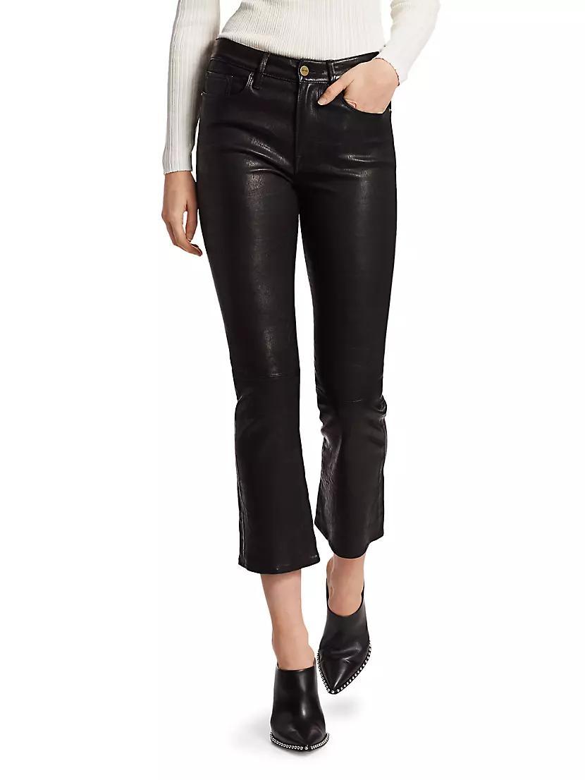 Le Crop Mini Boot Leather Pants Product Image