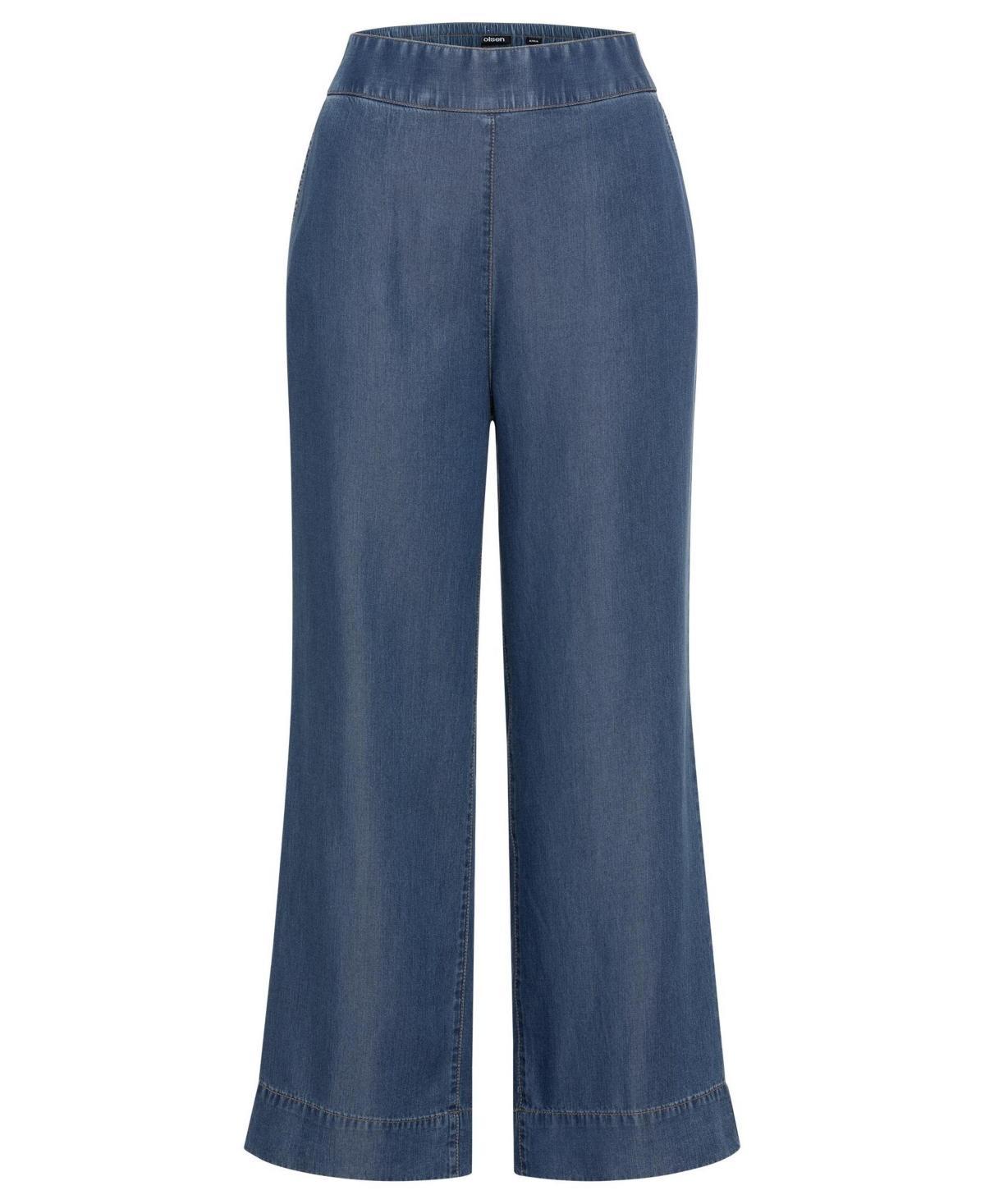 Olsen Womens Anna Fit Wide Leg Soft Denim Pant Product Image