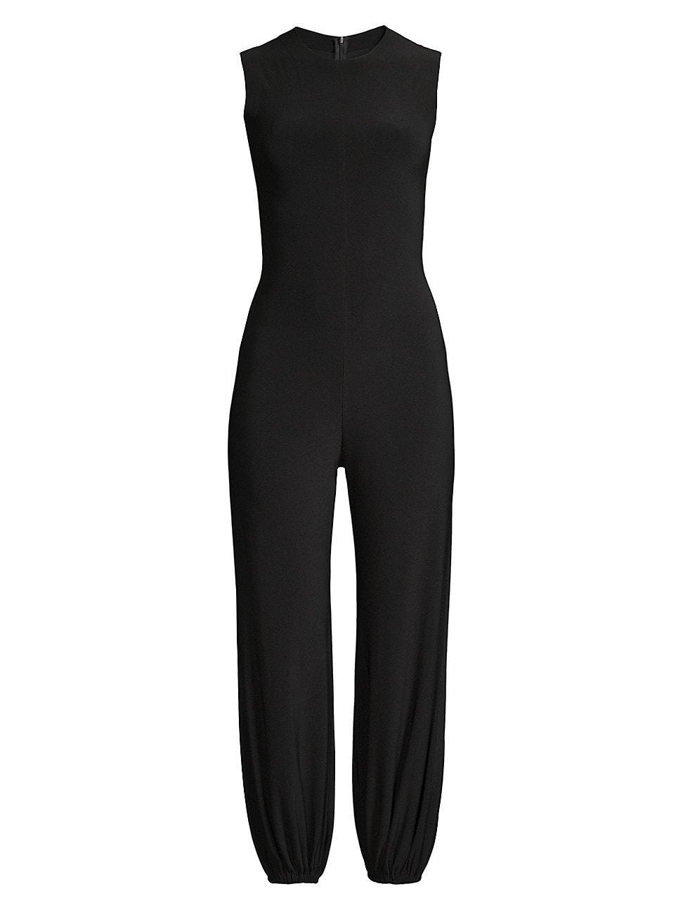 Womens Sleeveless Cropped Jogger Jumpsuit Product Image