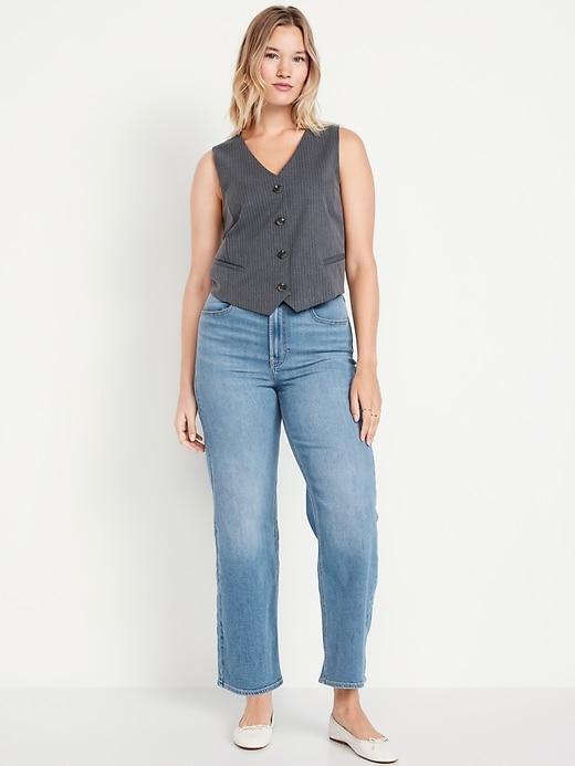 High-Waisted Wow Crop Wide-Leg Jeans Product Image