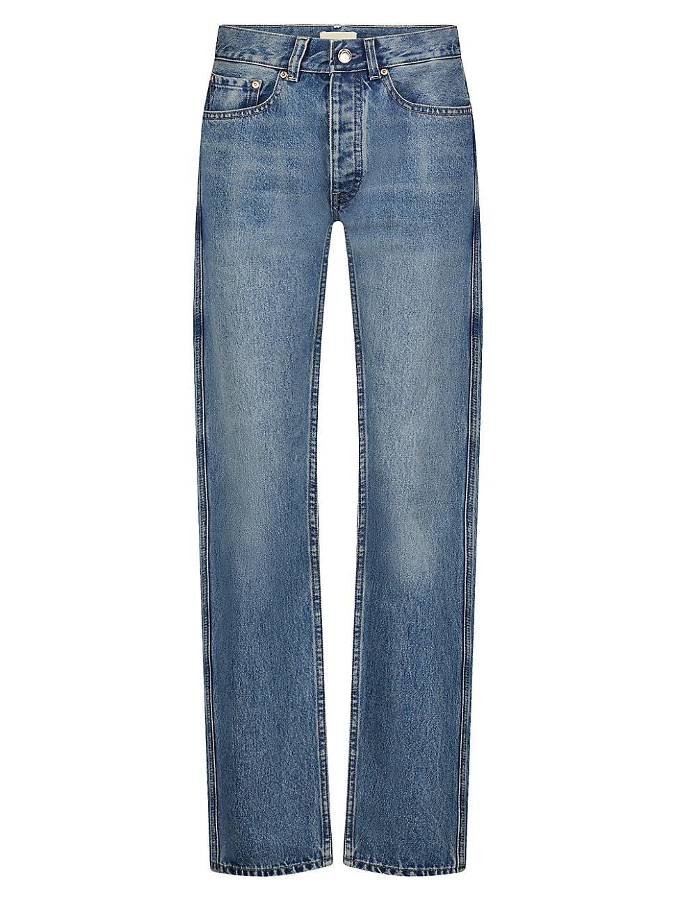 Womens Romie Straight Mid Rise Jeans Product Image