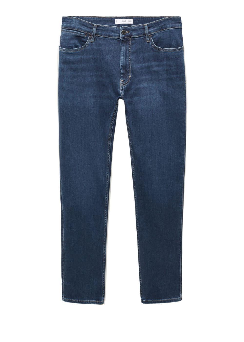 MANGO MAN - Slim fit Ultra Soft Touch Patrick jeans dark blueMen Product Image