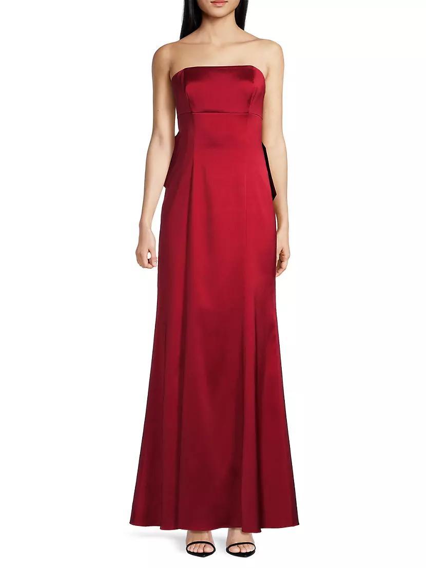 Satin Strapless A-Line Gown Product Image