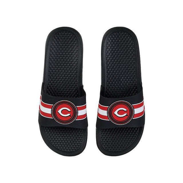 FOCO Cincinnati Reds Stripe Raised Slide Sandals, Mens Product Image