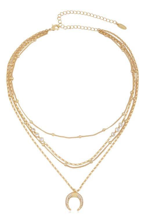 Ettika Crescent Horn Multistrand Pendant Necklace Product Image