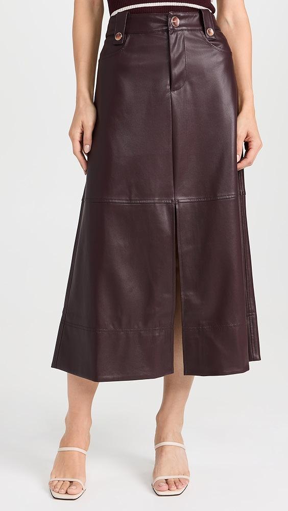 Tanya Taylor Vegan Leather Hudie Skirt | Shopbop product image