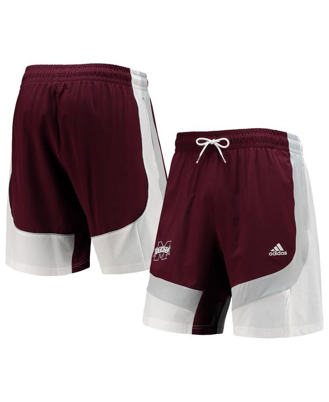 Mens adidas Maroon Mississippi State Bulldogs Swingman Basketball AEROREADY Shorts Product Image