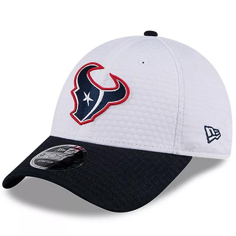 New Era Mens White/Navy Houston Texans 2024 Nfl Training Camp 9FORTY Adjustable Hat Product Image