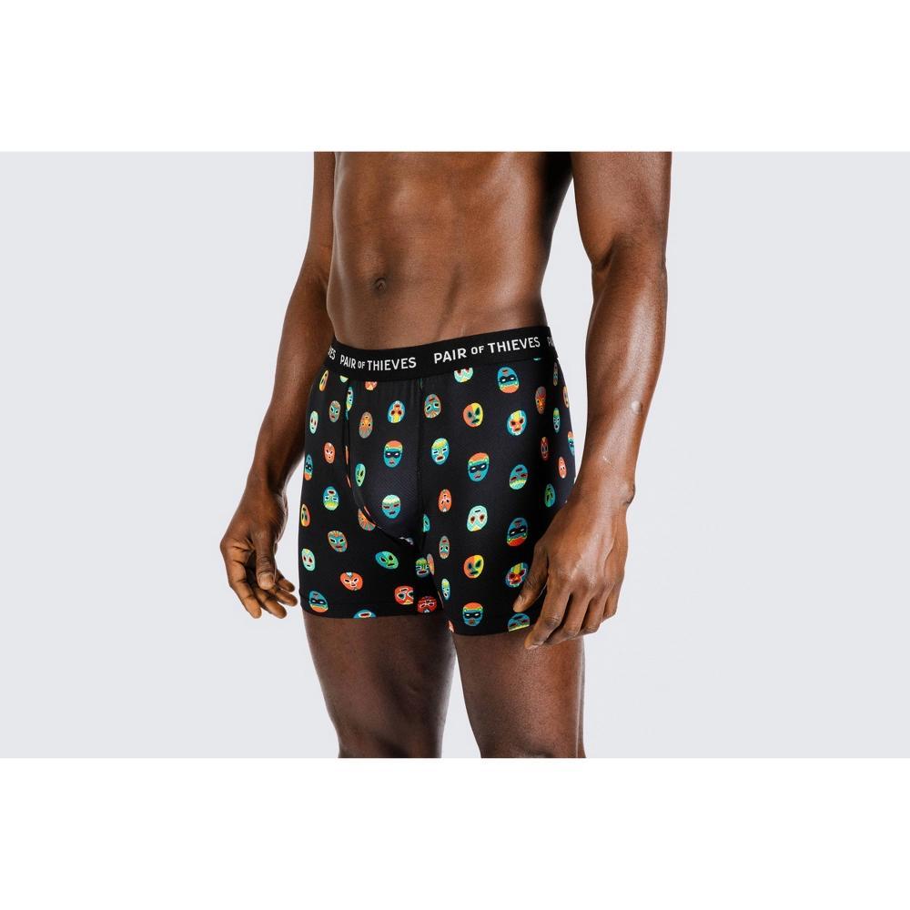 Pair of Thieves Mens Super Fit Novelty Masks Boxer Briefs - Black/Fictitious Character XL Product Image