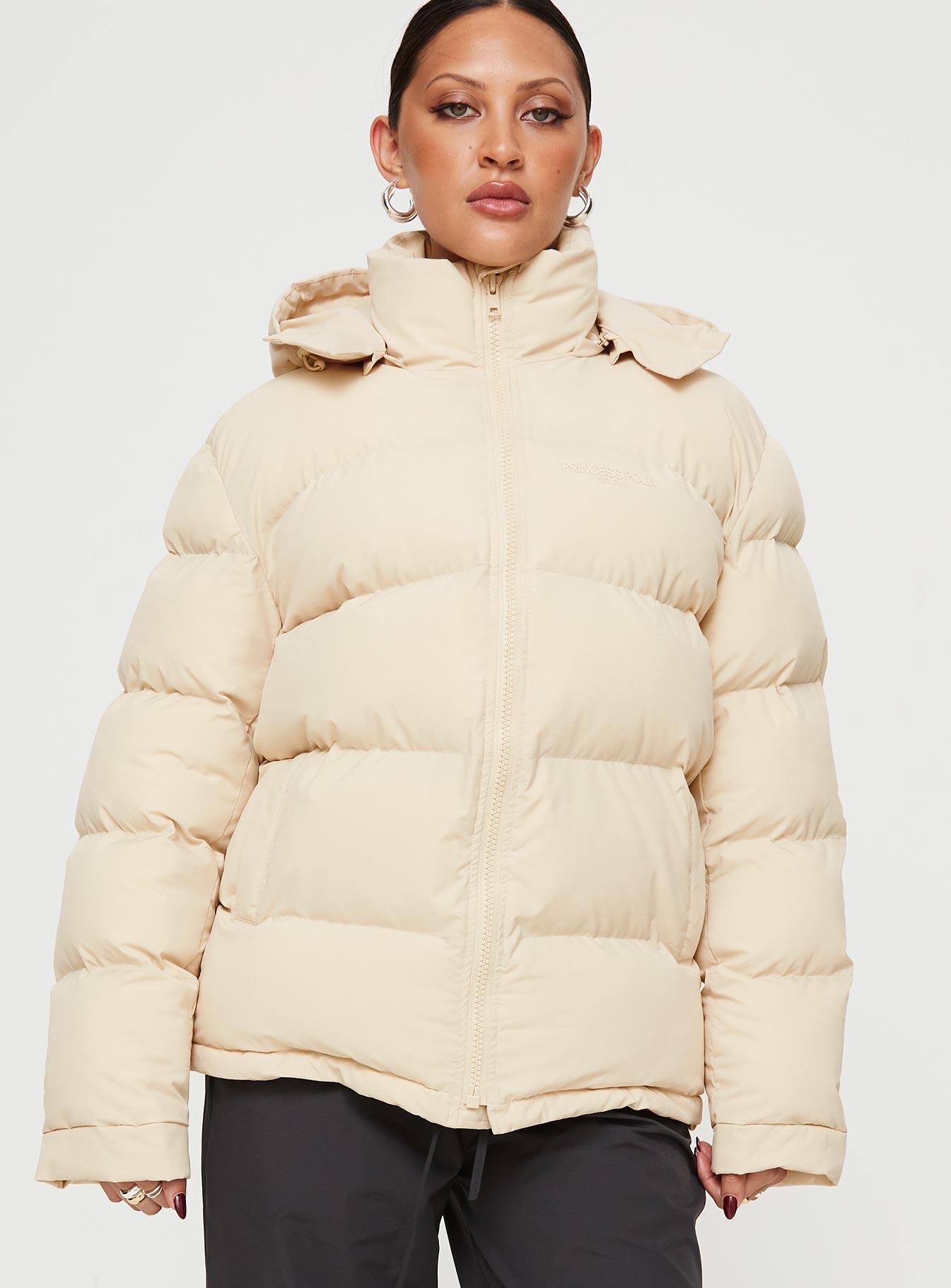 Dream Puff Technical Puffer Jacket Beige Product Image