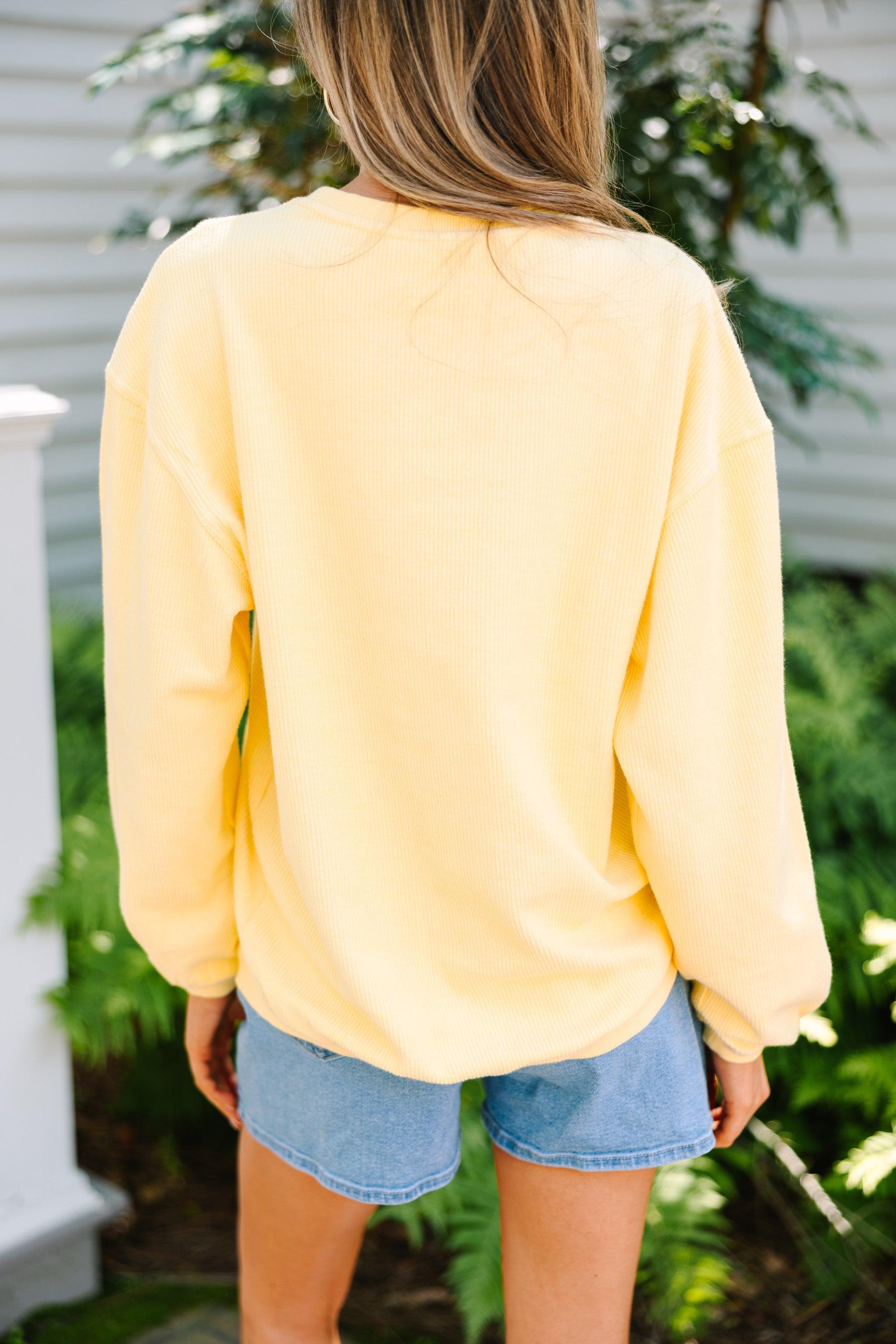 Get Together Yellow Corded Sweatshirt Female Product Image