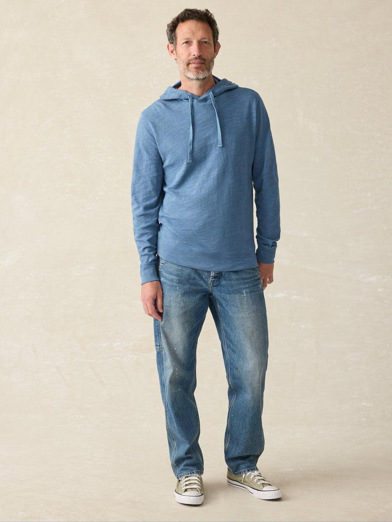 Sunwashed Slub Hoodie - Aqua Ocean Product Image