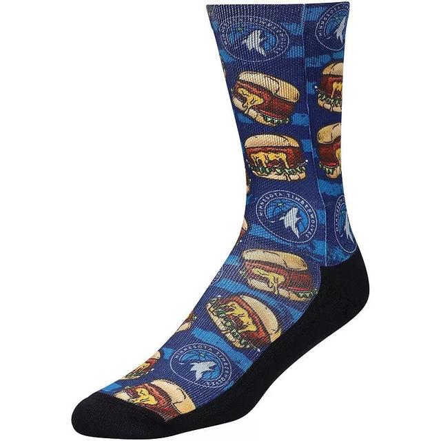 Mens Rock Em Socks Minnesota Timberwolves Juicy Lucy Burger Crew Socks Product Image