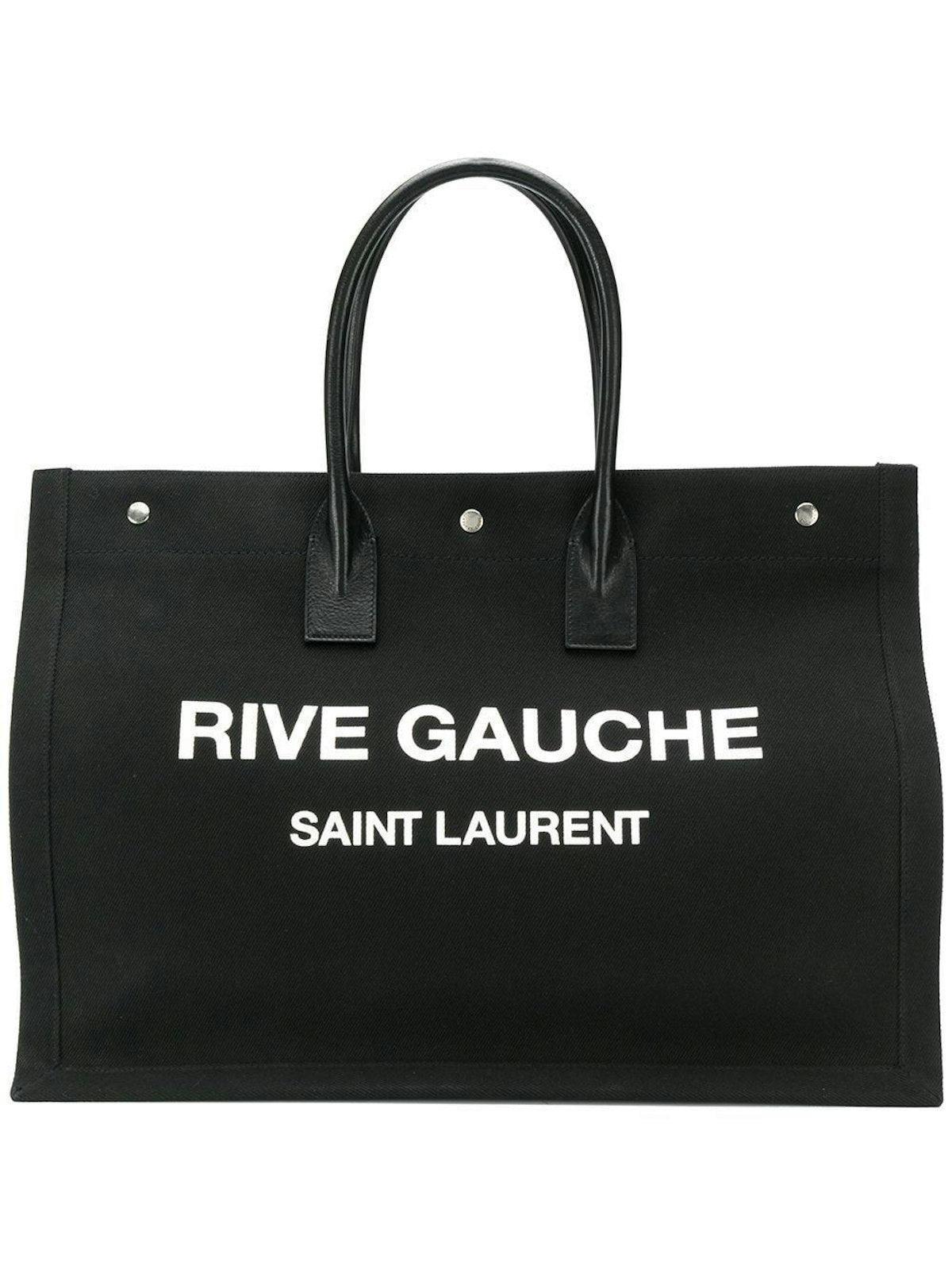 Men's Rive Gauche Large Tote Bag In Black Product Image