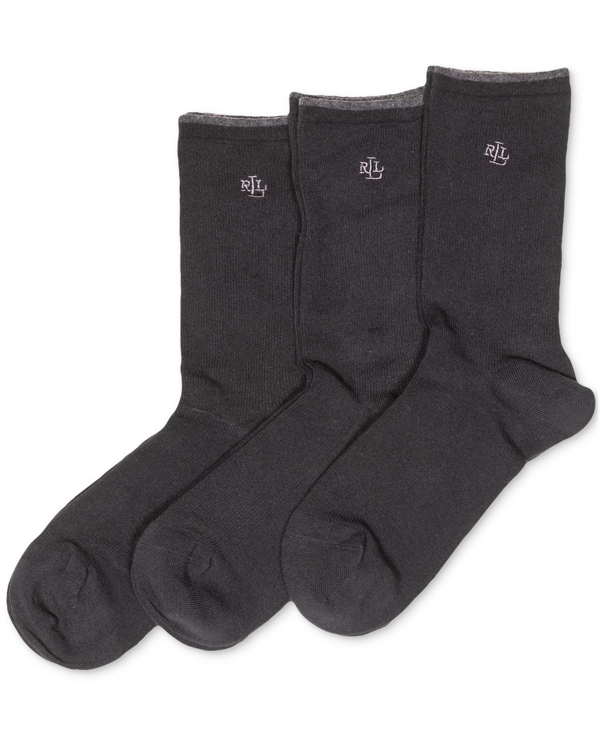 Lauren Ralph Lauren Womens Ribbed Cotton Trouser 3 Pack Socks Product Image