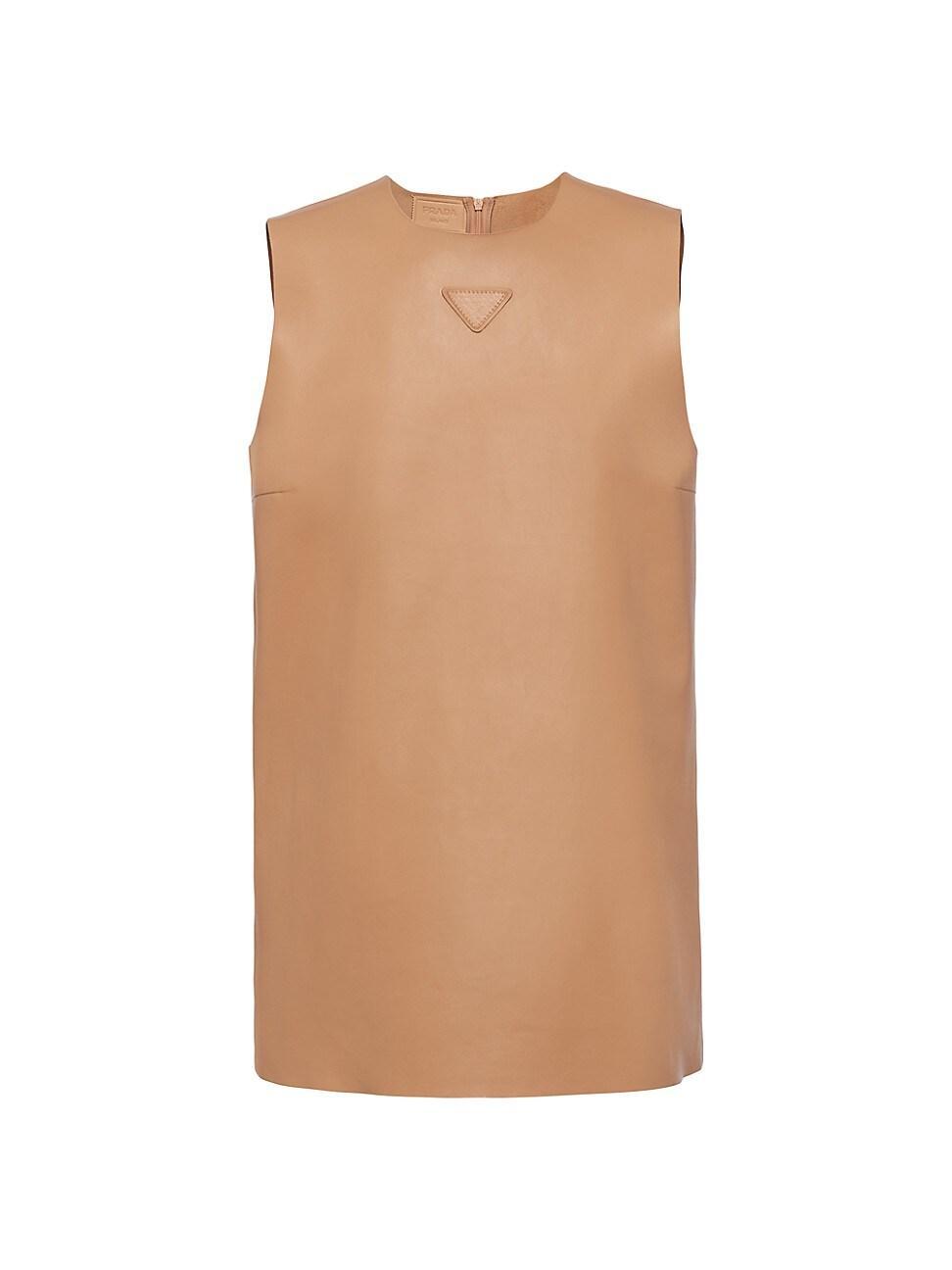 Womens Stretch Nappa Leather Top Product Image