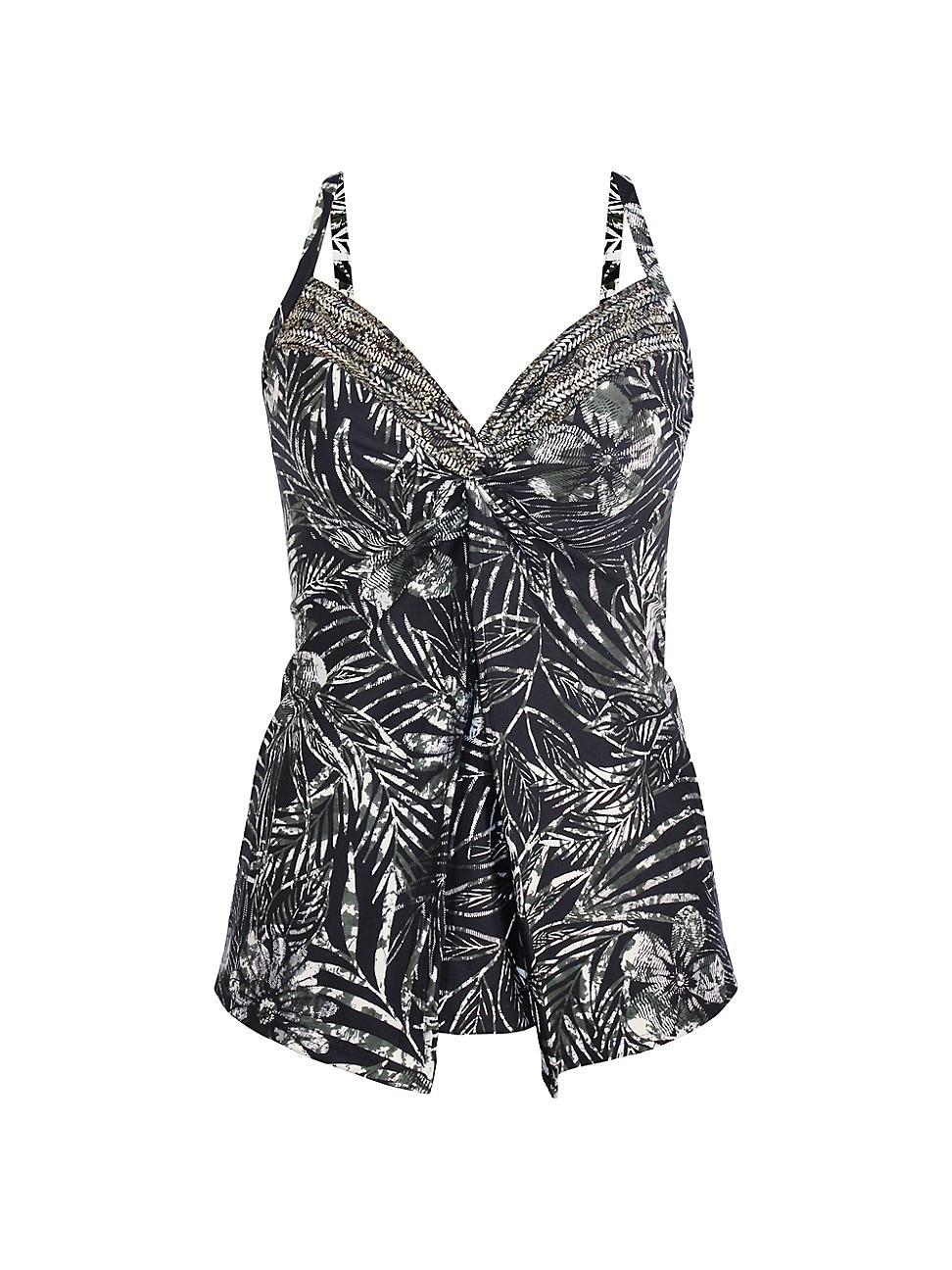 Womens Zahara Love Knot Printed Tankini Top Product Image