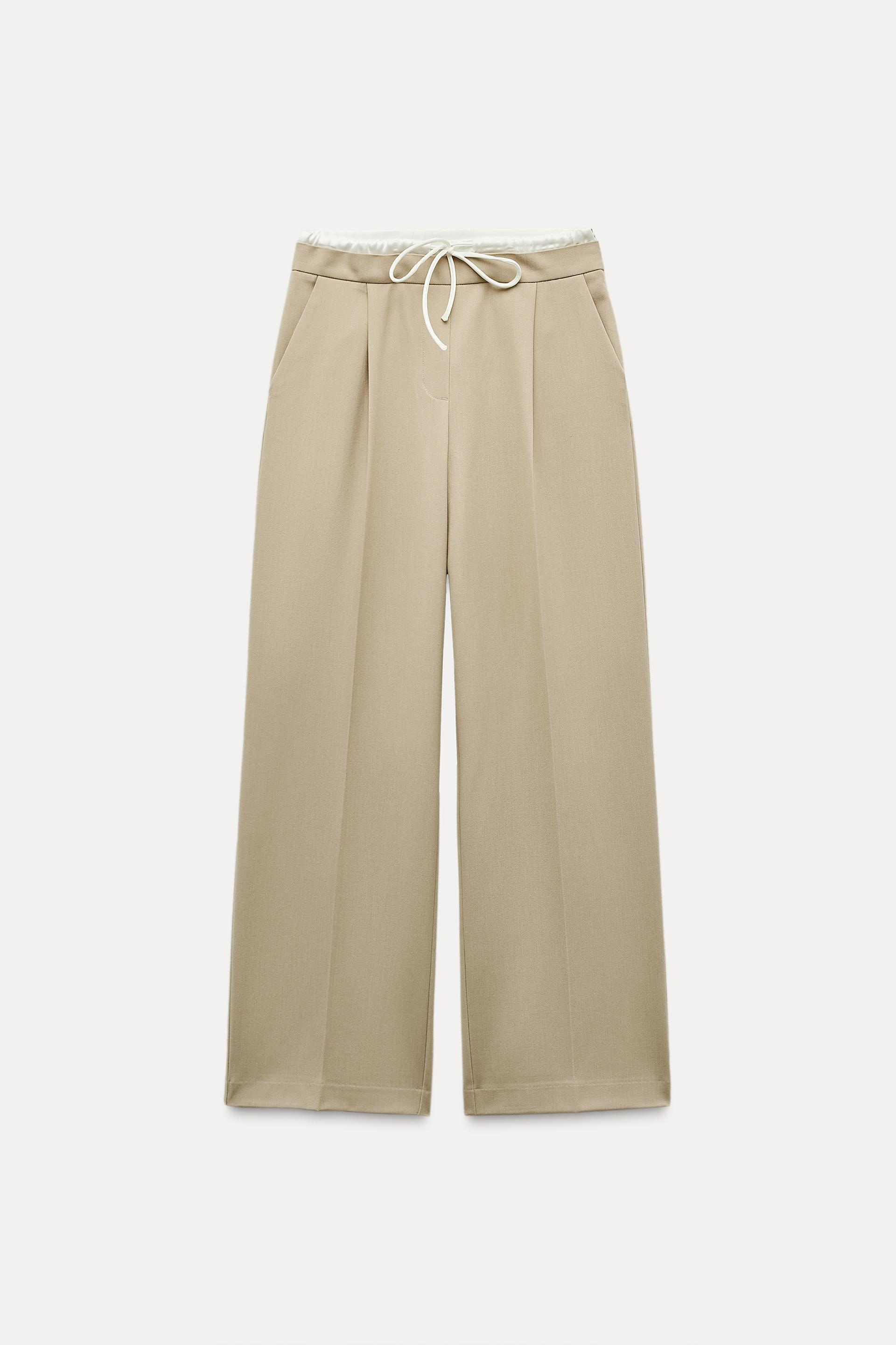 DOUBLE WAIST WIDE LEG PANTS Product Image