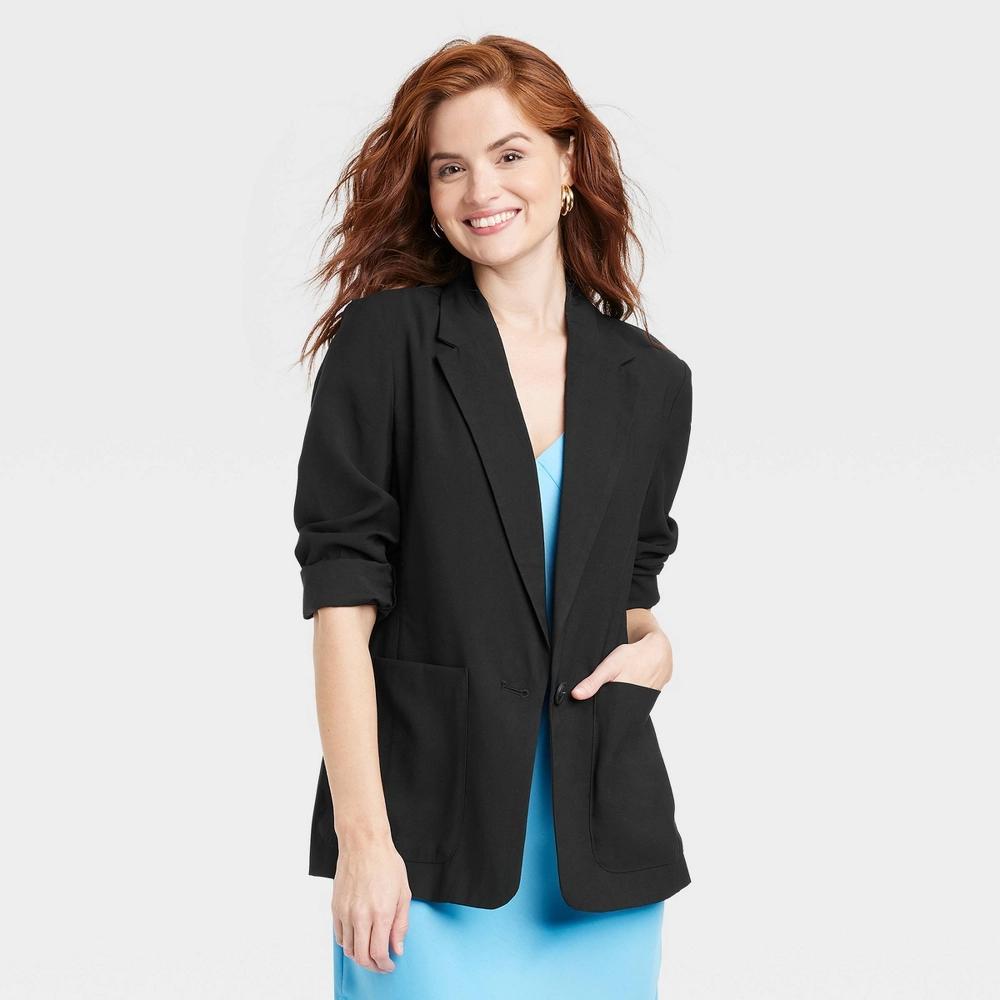 Womens Relaxed Fit Essential Blazer - A New Day Product Image