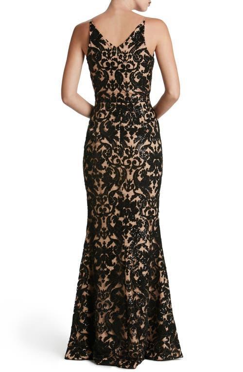 Karen Mermaid Gown In Black/nude Lace Product Image