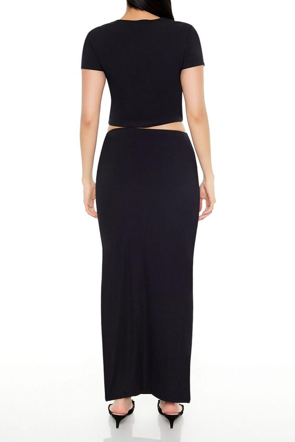 Cropped Tee & Maxi Skirt Set | Forever 21 Product Image