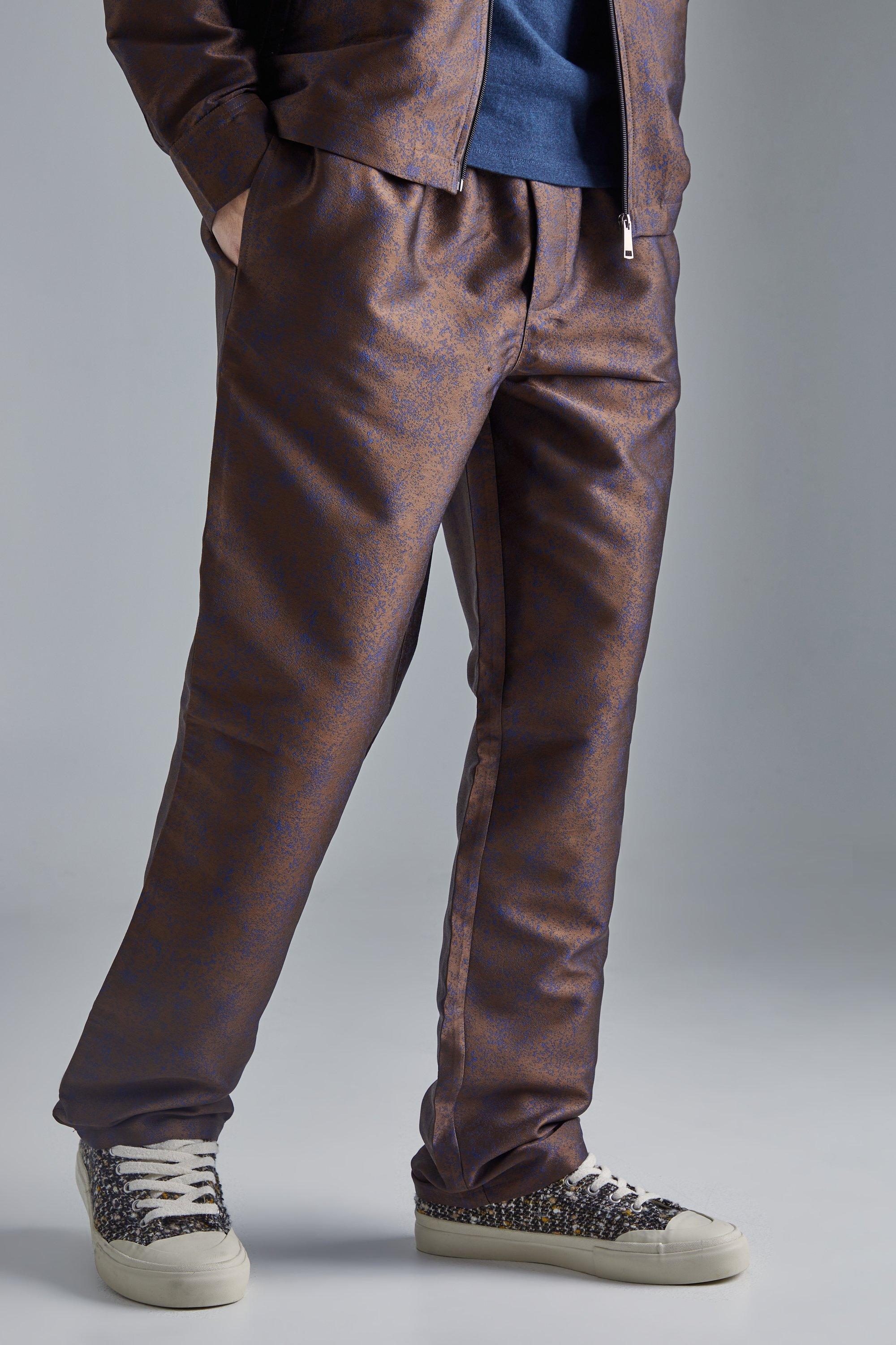 Marl Fabric Interest Straight Pants | boohooMAN USA product image