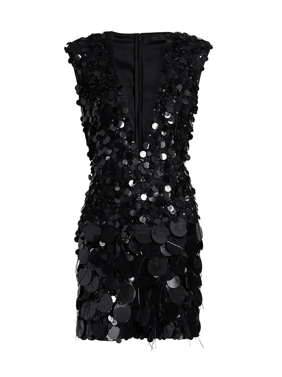 Womens Lacey Embellished Sleeveless Minidress product image