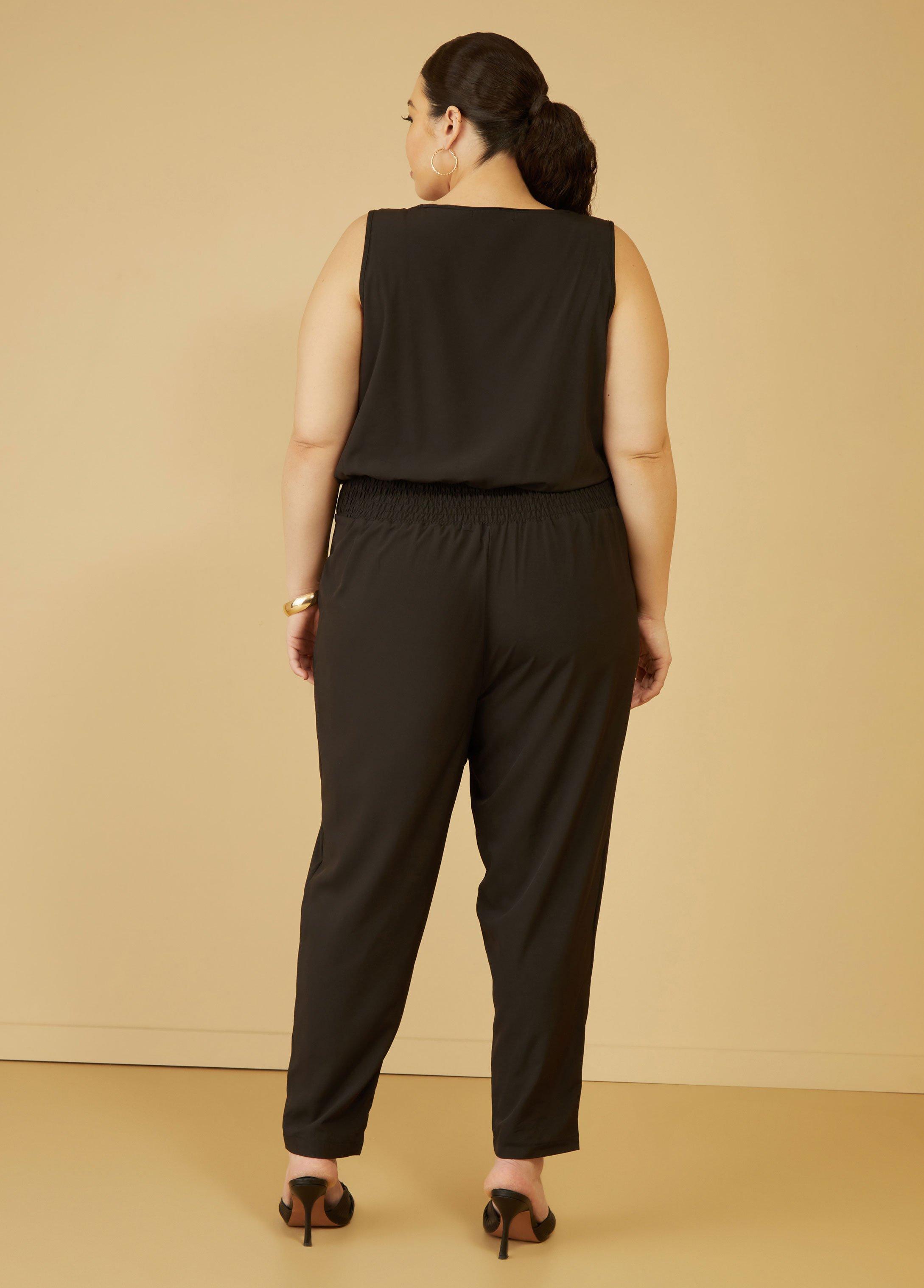 Ruffle Trimmed Tapered Jumpsuit Product Image