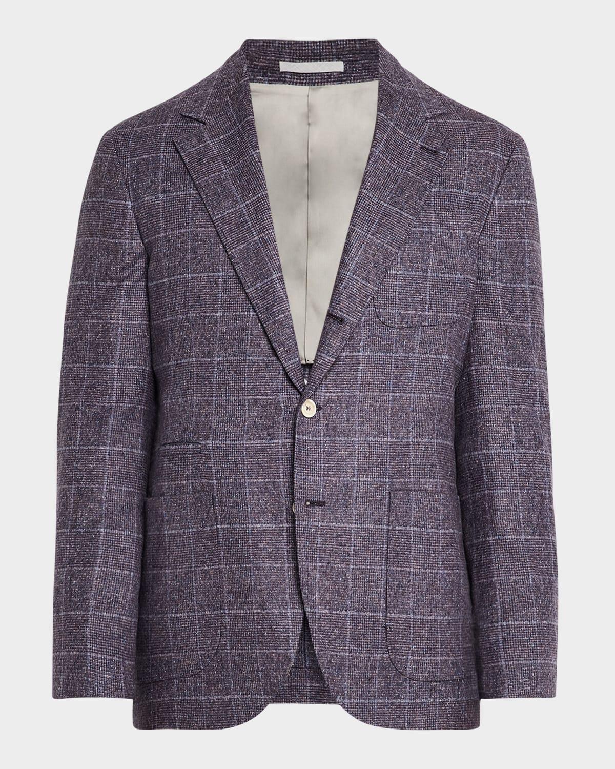 Mens Plaid-Print Wool Sport Coat Product Image