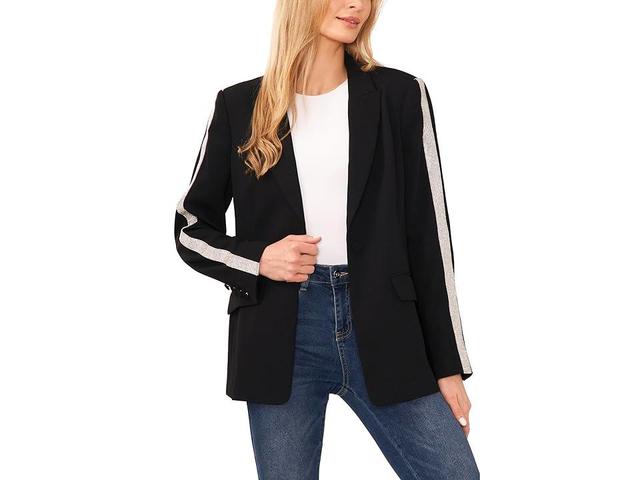 CeCe Rhinestone Side Stripe Blazer Product Image