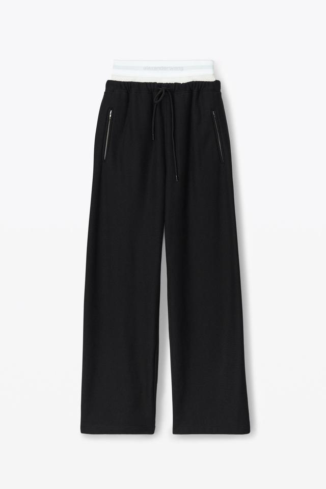 Wide Leg Sweatpants With Pre-styled Logo Brief Waistband Product Image