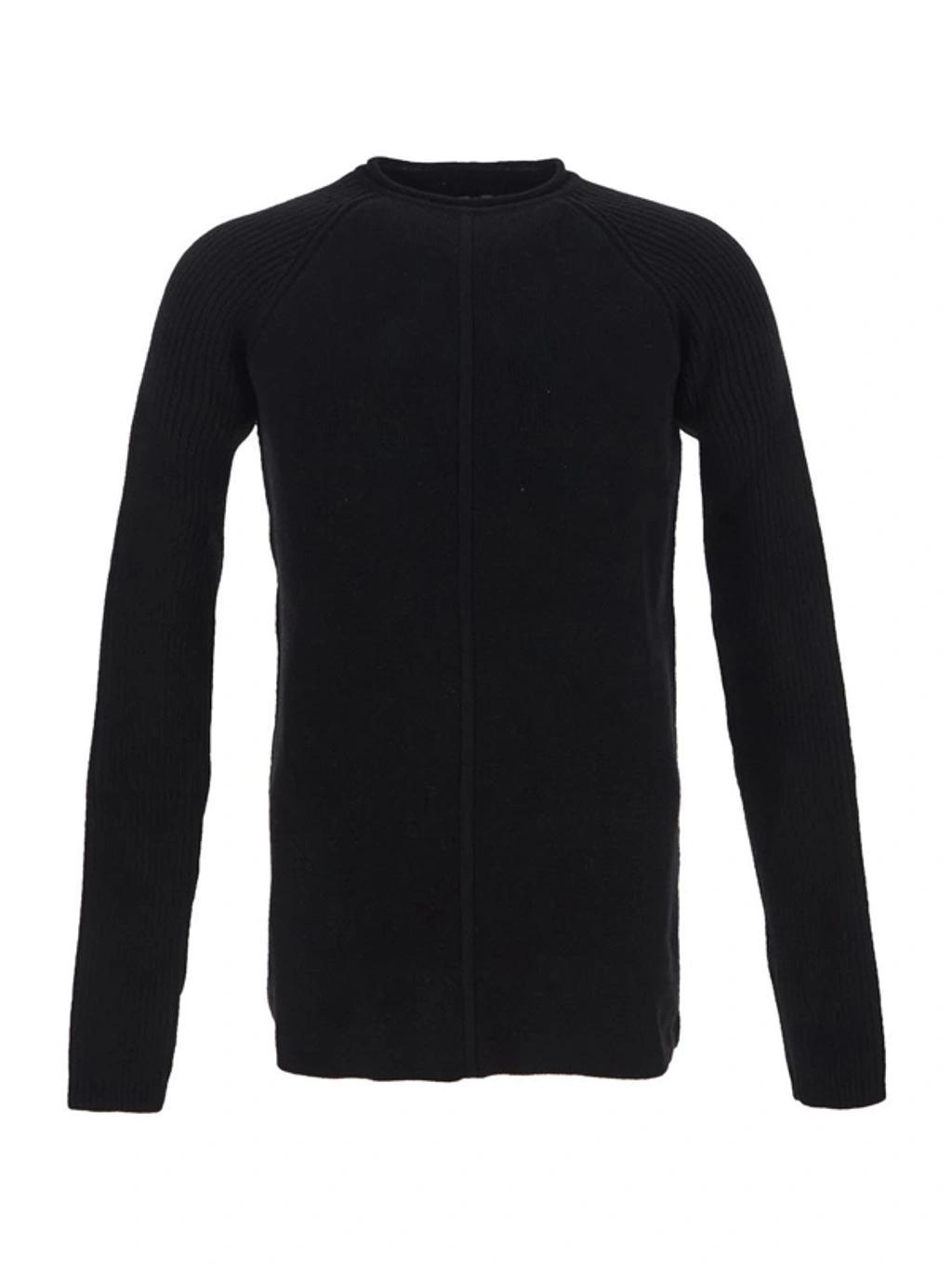 RICK OWENS Long Sleeved Crewneck Pullover In Black Product Image