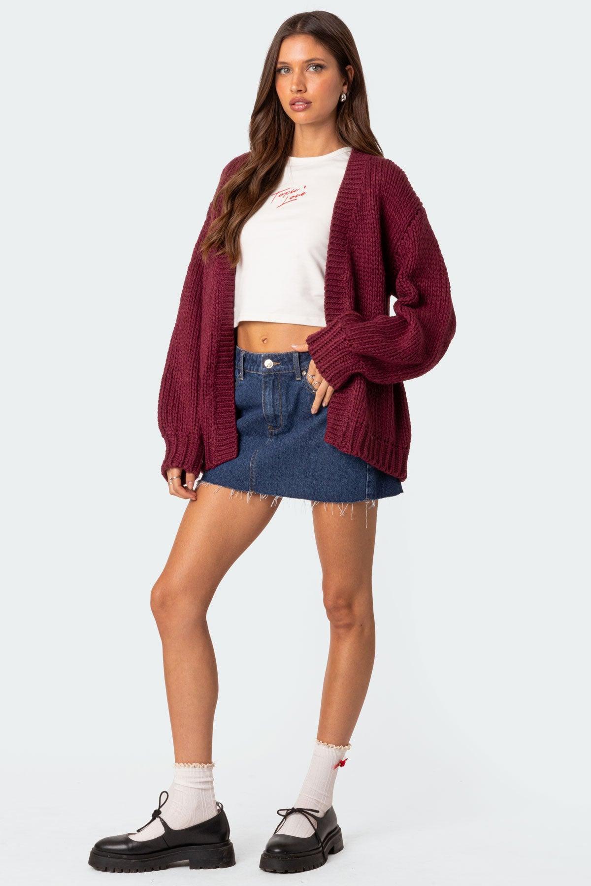 Anina Oversized Knit Cardigan Product Image