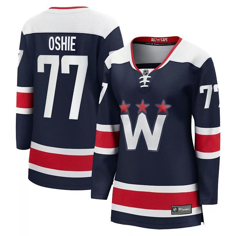 Womens Fanatics Branded TJ Oshie Washington Capitals 2020/21 Alternate Premier Breakaway Player Jersey Blue product image