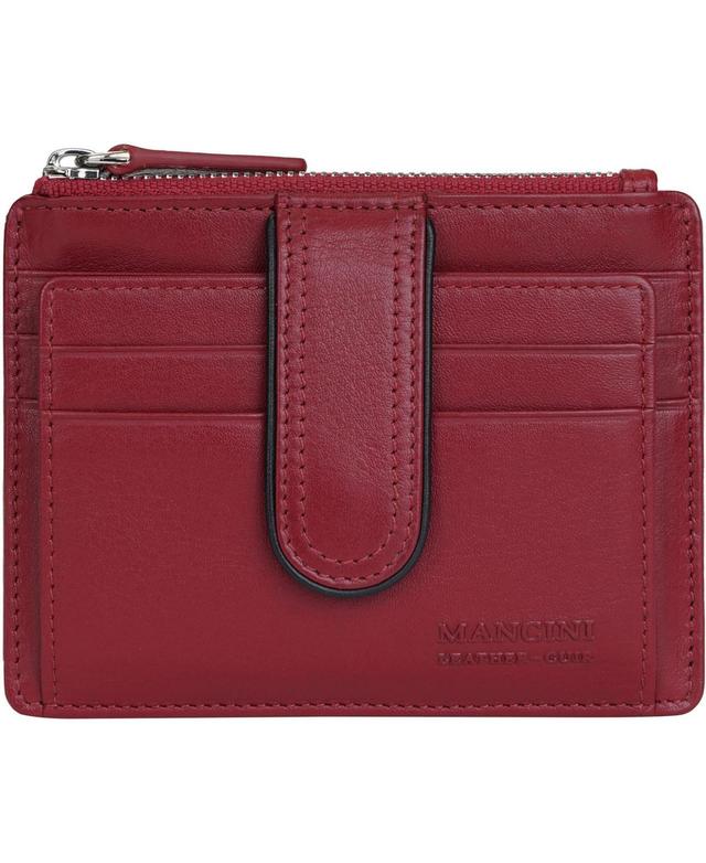 Mancini Womens Sonoma Rfid Secure Card Case Wallet - Red Product Image