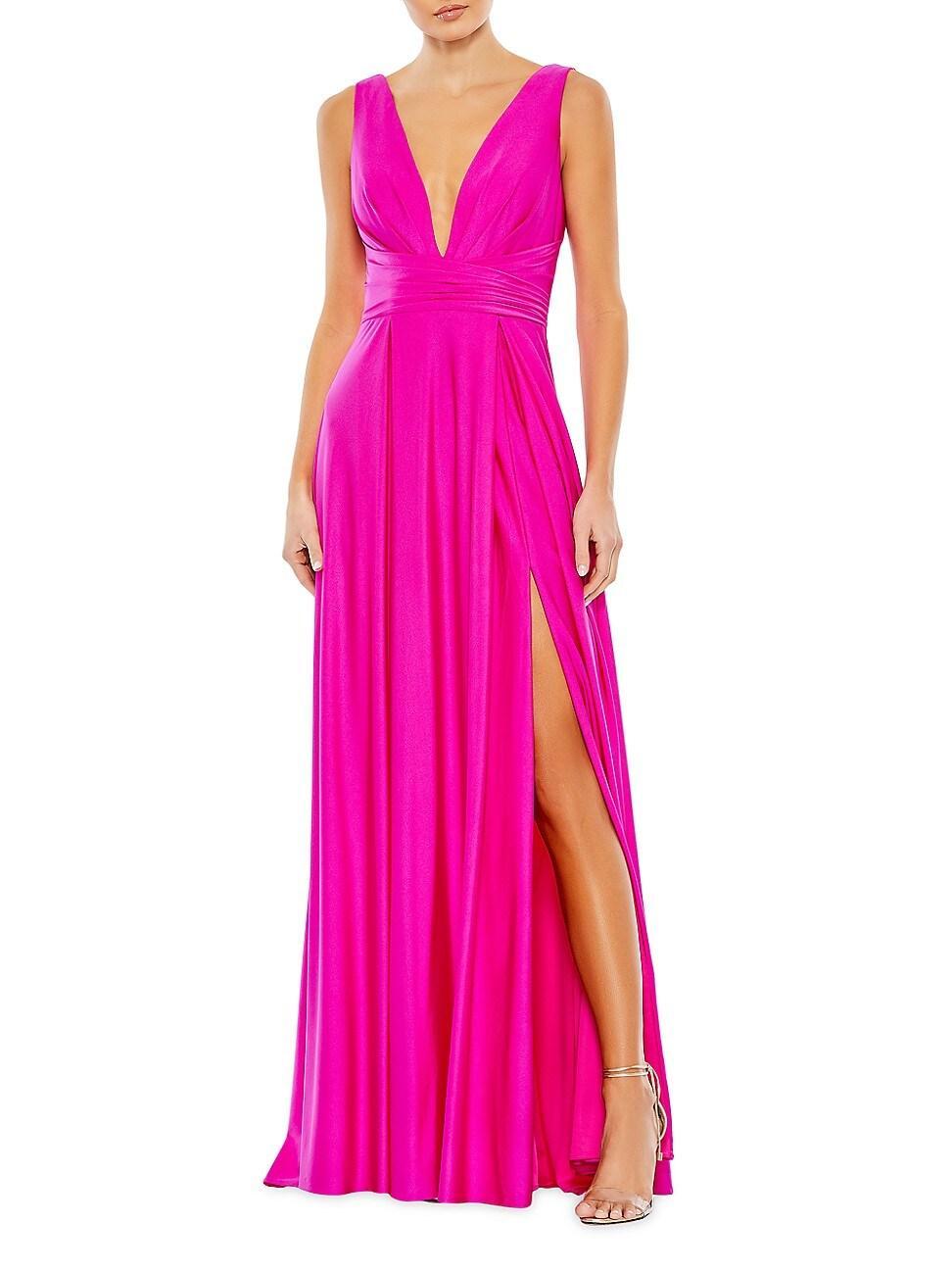 Womens Ieena Satin V-Neck Gown Product Image