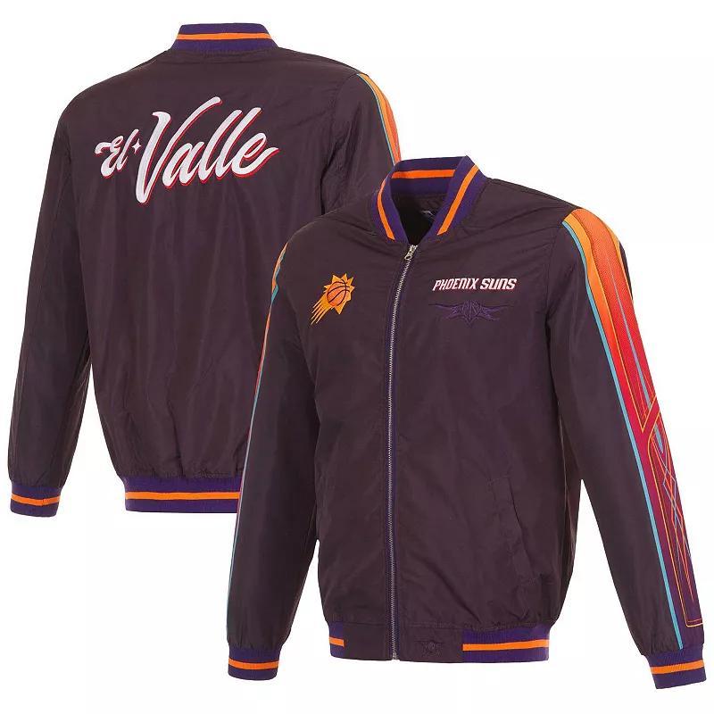 Mens JH Design Purple Phoenix Suns 2023/24 City Edition Nylon Full-Zip Bomber Jacket Product Image