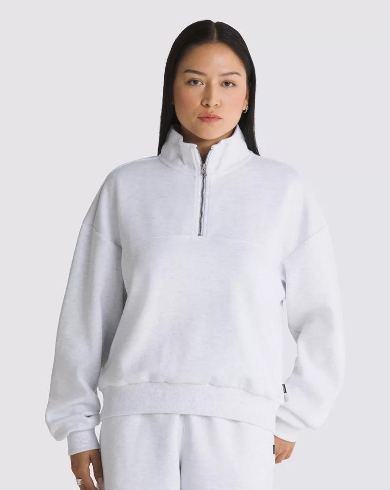 Elevated Double Knit Mock Neck Half Zip Pullover Product Image