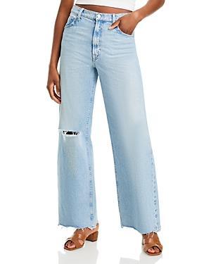 MOTHER The Spinner Nerdy High Rise Wide Leg Jeans In We Bounced Product Image