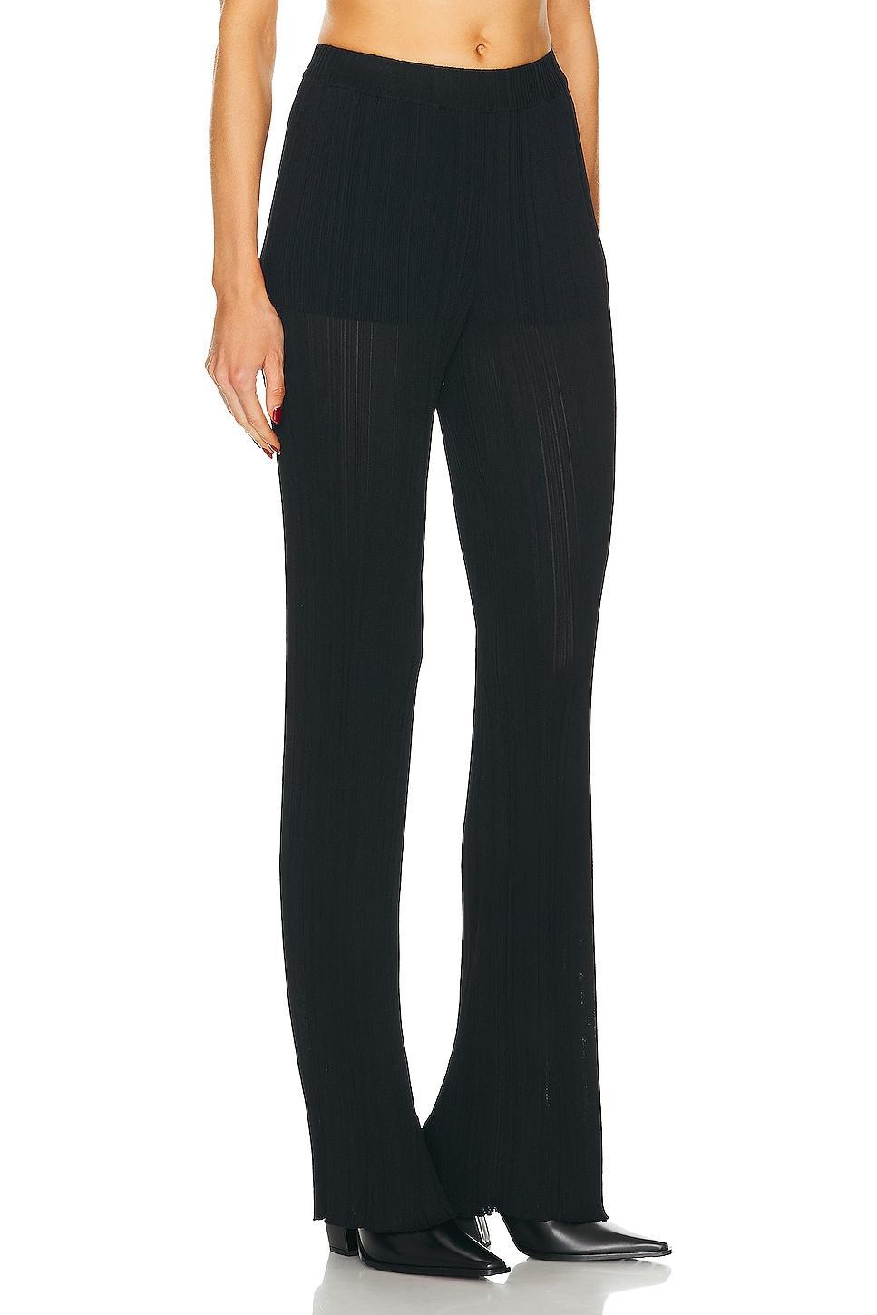 Stella McCartney Lightweight Plisse Knit Trousers Black. (also in M). Product Image