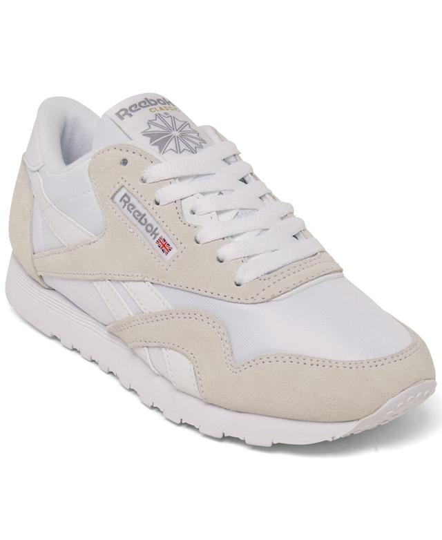 Womens Reebok Classic Nylon Athletic Shoe - Chalk / White Product Image