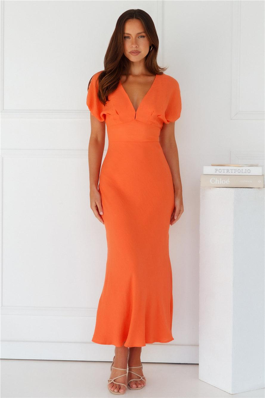 Gilded Maxi Dress Orange Product Image