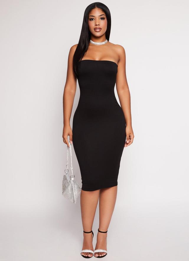 Womens Solid Midi Tube Dress Product Image