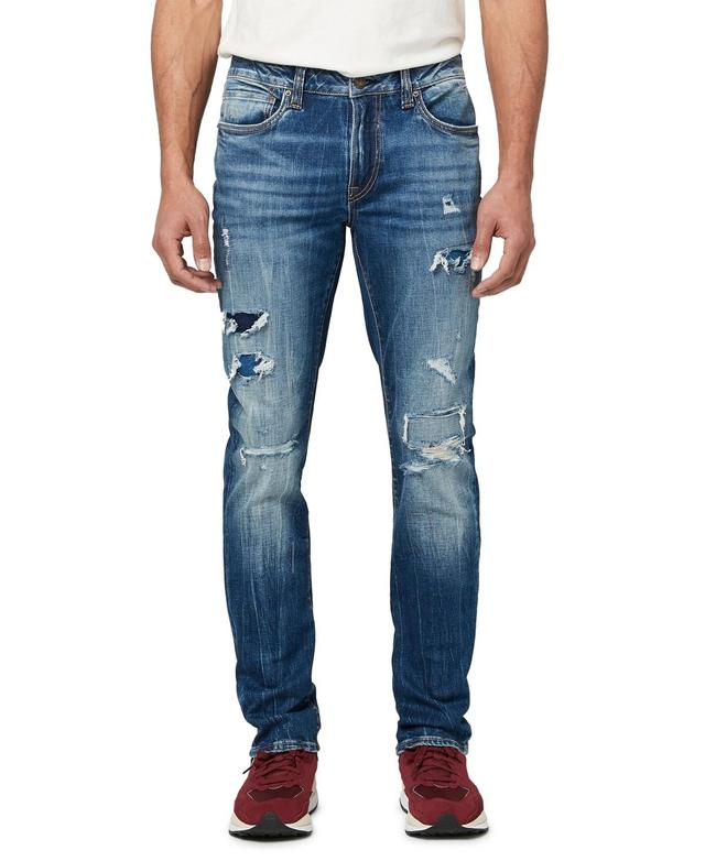 Buffalo Mens Slim Ash Veined and Worked Jeans Product Image