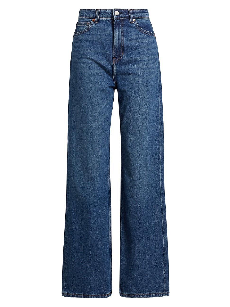 Womens Wilder Stretch High-Rise Wide-Leg Jeans Product Image