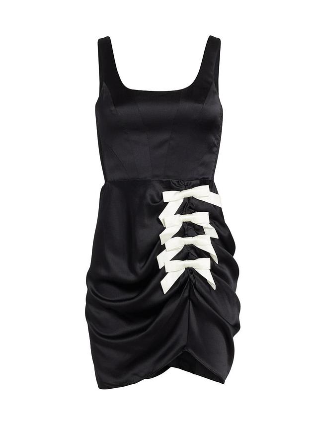 Womens Fiorella Bow-Detail Minidress Product Image