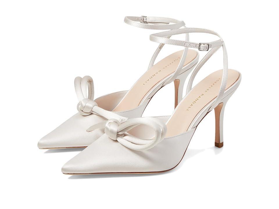 Loeffler Randall Alina Bow Pump with Ankle Strap (Cream) Women's Shoes Product Image